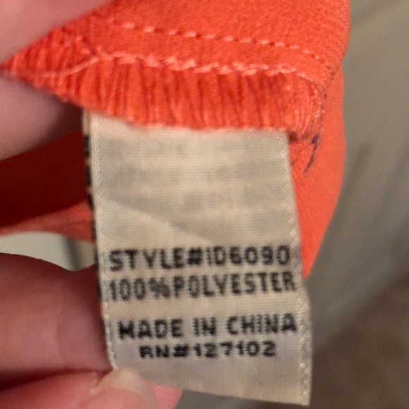 Orange dress with front zipper - Picture 4 of 6